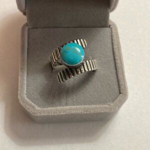 HOB Mexico Sterling Silver and Turquoise Ring